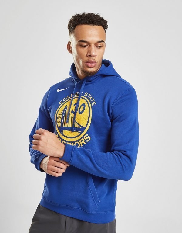 Nike Nba Golden State Warriors City Hoodie Sininen