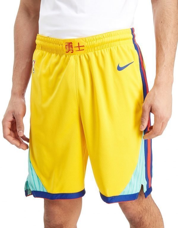 Nike Nba Golden State Warriors City Shorts Keltainen