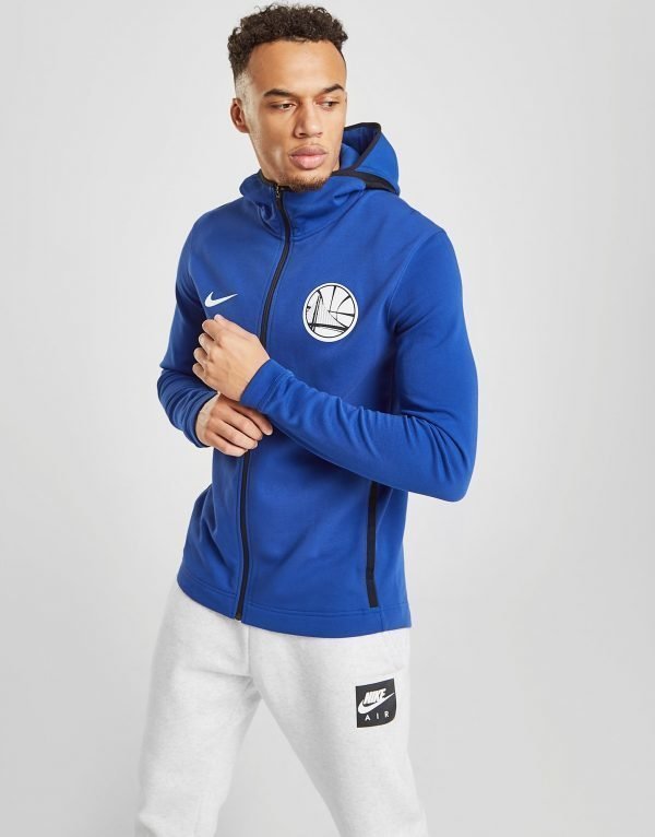 Nike Nba Golden State Warriors Showtime Hoodie Sininen