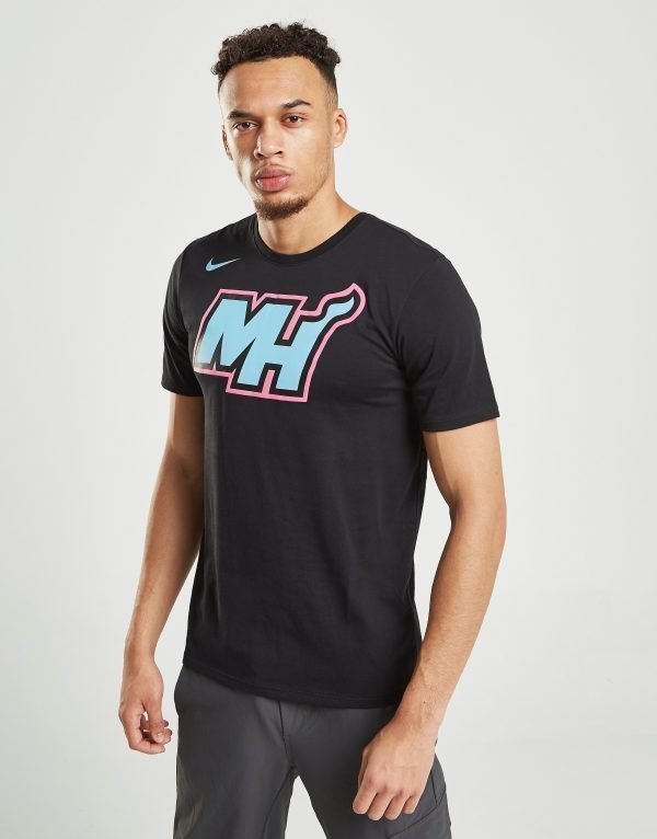 Nike Nba Miami Heat City T-Shirt Musta