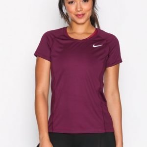 Nike Nk Dry Miler Top Crew Lyhythihainen Treenipaita Bordeaux