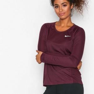 Nike Nk Dry Miler Top Ls Pitkähihainen Treenipaita Bordeaux