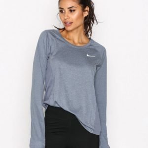 Nike Nk Dry Miler Top Ls Pitkähihainen Treenipaita Sininen