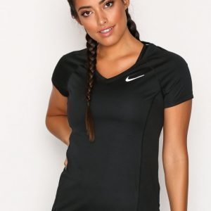 Nike Nk Dry Miler Top V-Neck Lyhythihainen Treenipaita Musta