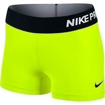 Nike Pro Cool 3" Trikoot Neon/Musta Naiset