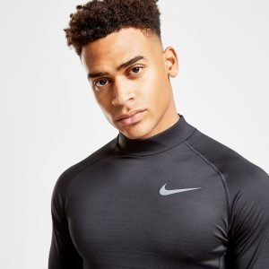 Nike Pro Therma Roll Neck Long Sleeve T-Shirt Musta