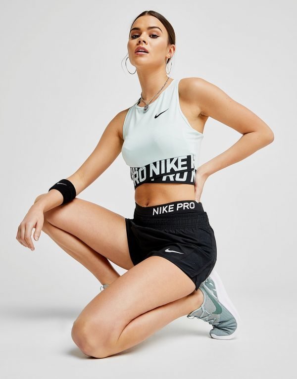 Nike Pro Training Cross Over Cropped Tank Igloo / Black