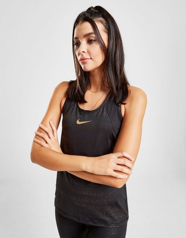 Nike Pro Training Metallic Dot Tank Top Musta