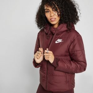 Nike Reversible Padded Jacket Burgundy / White