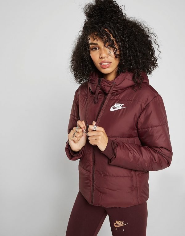 Nike Reversible Padded Jacket Burgundy / White