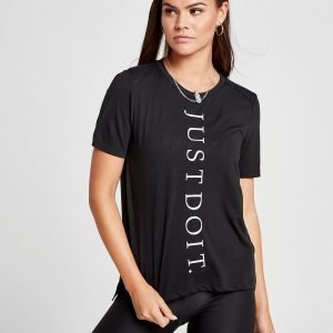 Nike Running Just Do It Miler Short Sleeve T-Shirt Musta