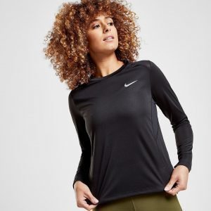 Nike Running Miler Long Sleeve Top Musta