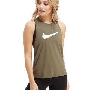 Nike Running Miler Swoosh Tank Top Khaki / White