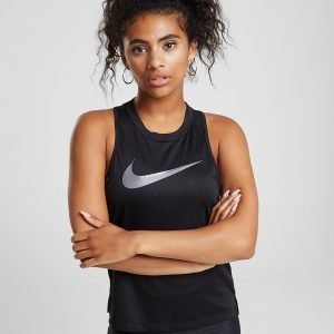 Nike Running Miler Swoosh Tank Top Musta