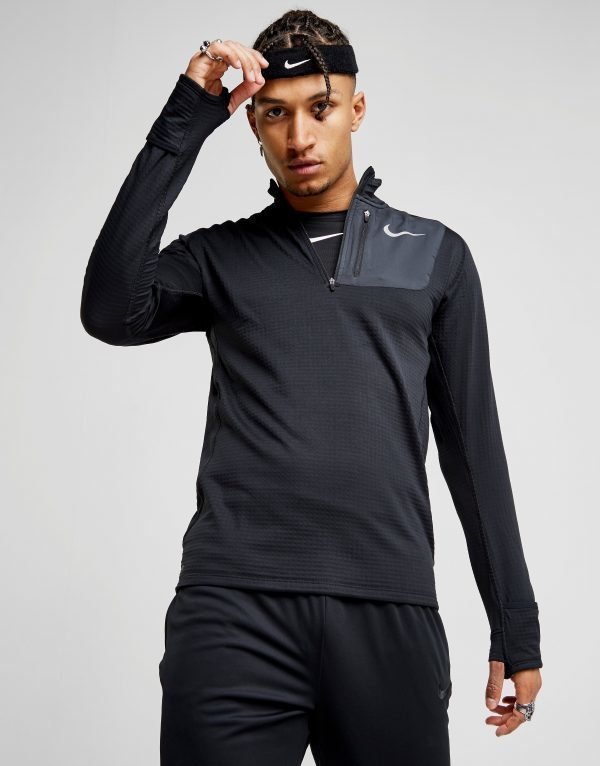 Nike Sphere Element 1/2 Zip Running Top Musta