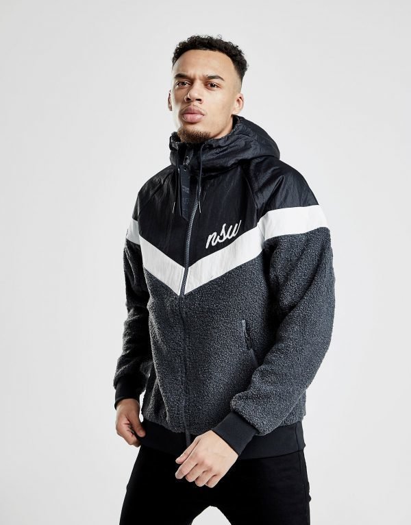 Nike Sportswear Sherpa Windrunner Jacket Musta