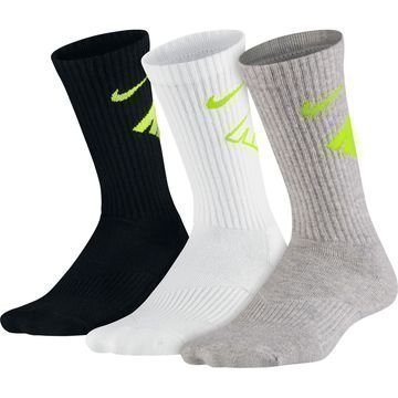 Nike Sukat Cushion Crew Graphic 3-pack Musta/Valkoinen/Harmaa Lapset