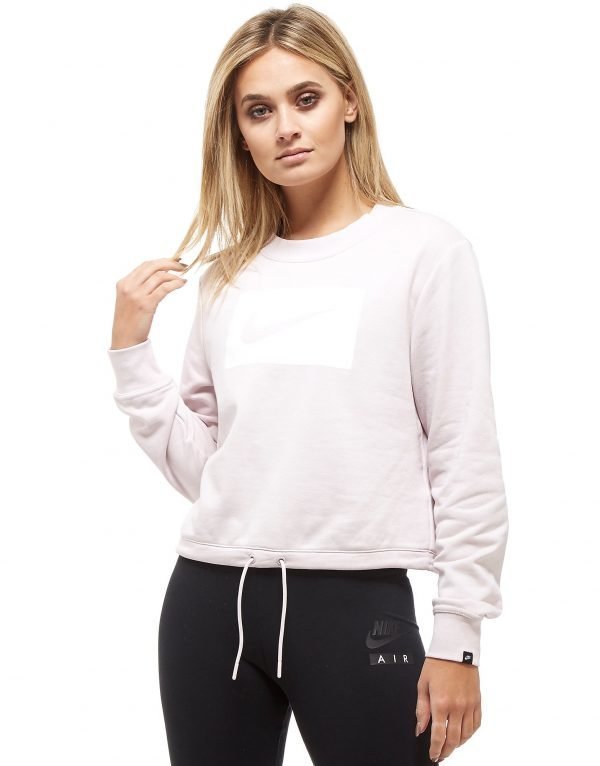 Nike Swoosh Box Cropped Crew Sweatshirt Vaaleanpunainen