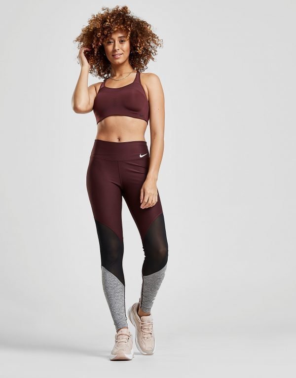 Nike Training Colour Block Mesh Tights Violetti