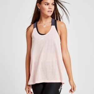 Nike Training Elastika Mesh Tank Top Vaaleanpunainen