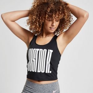 Nike Training Just Do It Crop Tank Top Musta