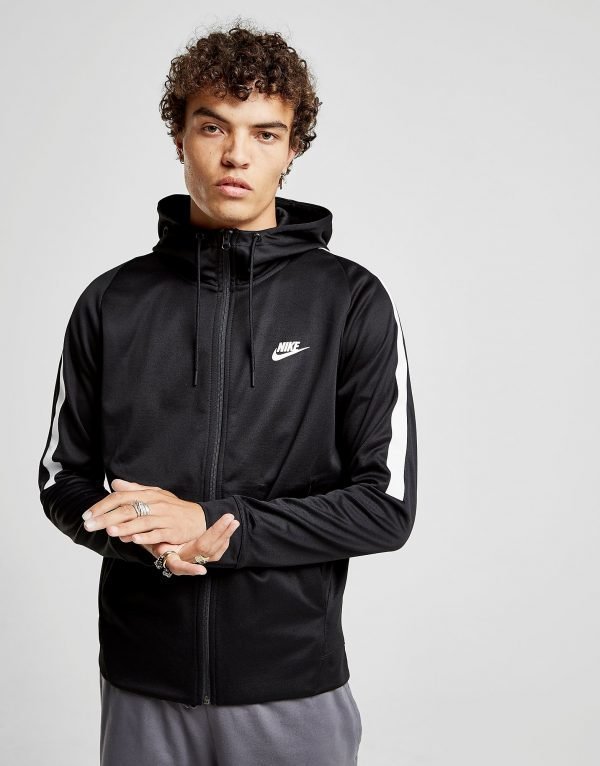 Nike Tribute Full Zip Poly Hoodie Musta