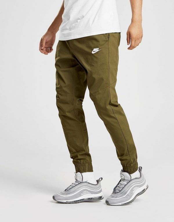 Nike Twill Cuffed Track Pants Olive / Olive