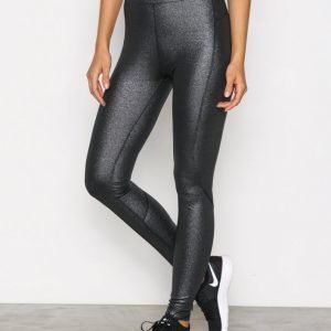 Nly Sport High Waist Glitter Tights Treenitrikoot Musta / Hopea