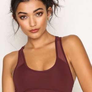 Nly Sport Padded Plunge Sportsbra Urheiluliivit Keskivahva Tuki Burgundy