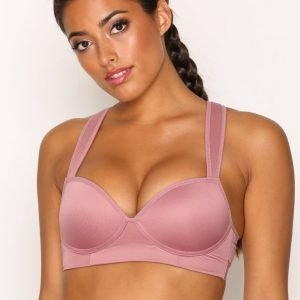 Nly Sport Support Push Bra Urheiluliivit Push-Up Toppauksella Rose