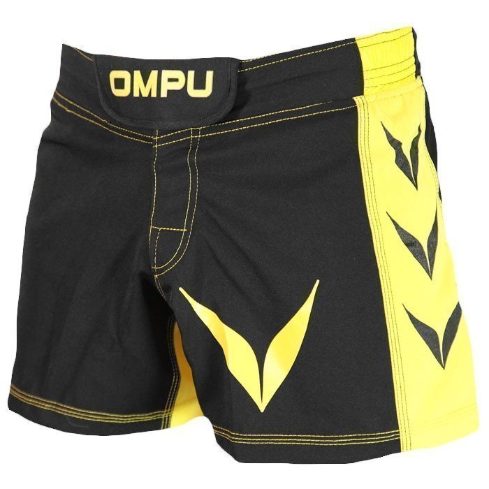 OMPU MMA Shorts Attitude black/yellow Medium