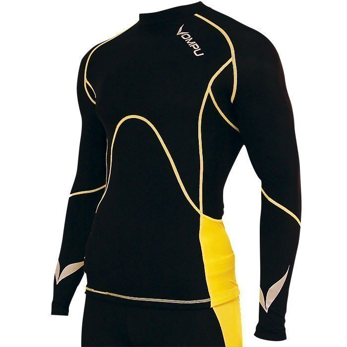 OMPU Multisport Compression Top black/yellow L