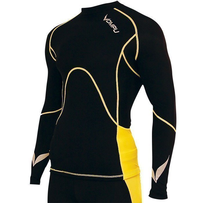 OMPU Multisport Compression Top black/yellow M