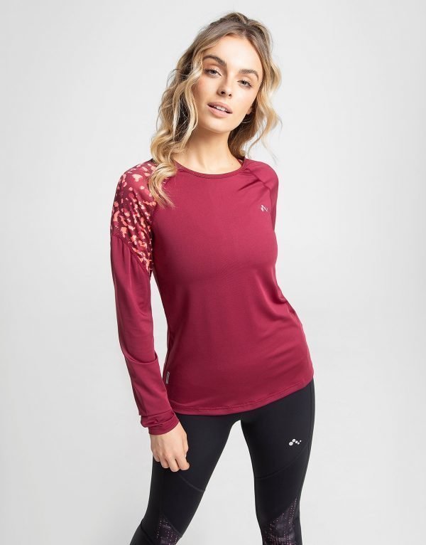 Only Play Leopard Long Sleeve T-Shirt Punainen