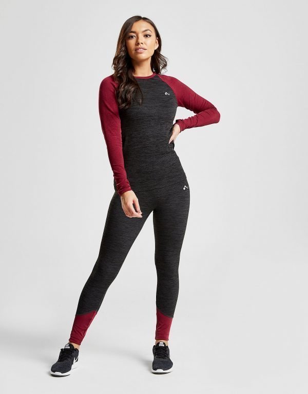Only Play Seamless Colour Block Leggings Musta