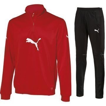 PUMA Foundation Big Cat 1/2 Zip Kit Punainen/Musta Lapset