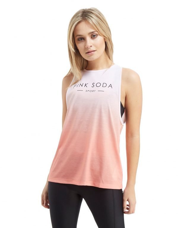 Pink Soda Sport Knot Back Vest Top Vaaleanpunainen