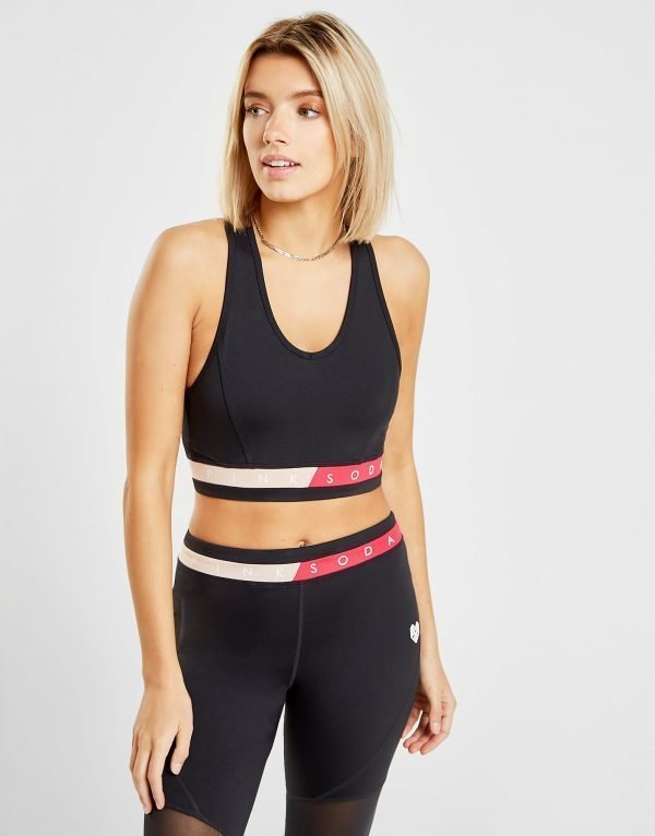 Pink Soda Sport Mesh Fitness Sports Bra Musta