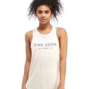 Pink Soda Sport Strap Mesh 2-In-1 Tank And Bra Vaaleanpunainen