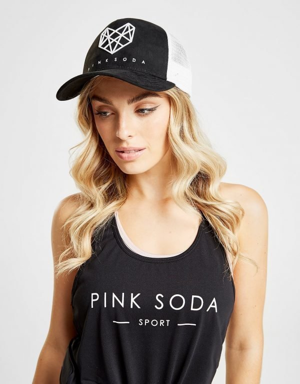 Pink Soda Sport Suede Trucker Cap Musta