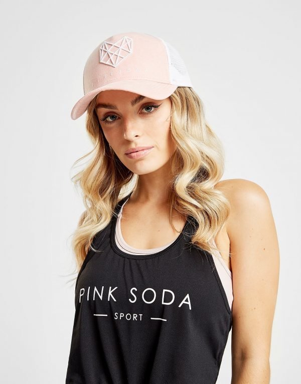 Pink Soda Sport Suede Trucker Cap Vaaleanpunainen