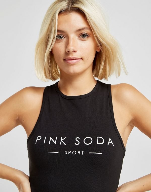 Pink Soda Sport Tank Bodysuit Musta