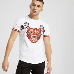 Project X Paris Cat Applique T-Shirt Valkoinen