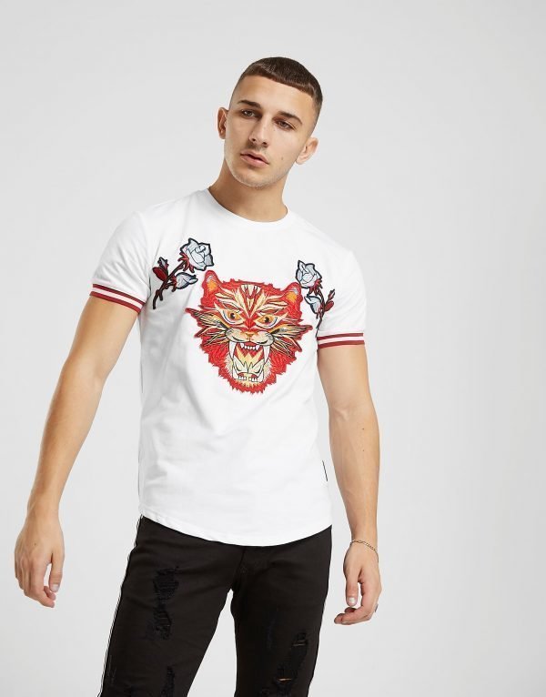 Project X Paris Cat Applique T-Shirt Valkoinen