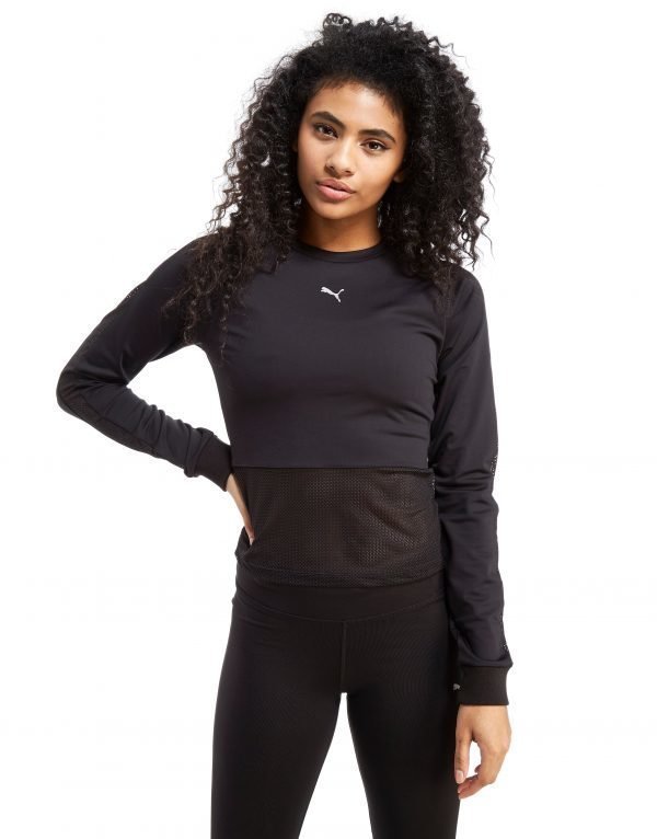 Puma En Pointe Long Sleeve Top Musta