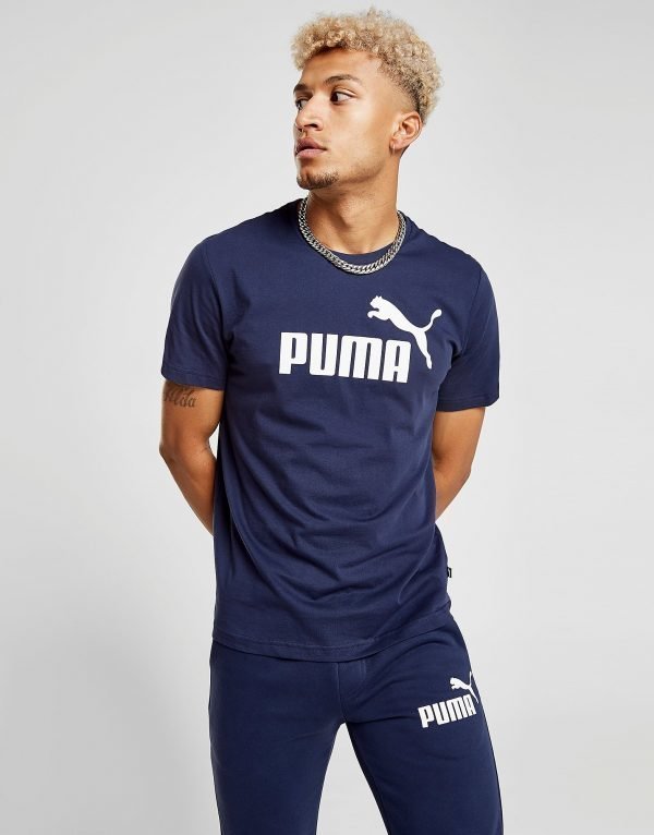 Puma Essential Logo T-Paita Sininen