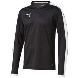 Puma Pelipaita Pitch L/S Musta/Valkoinen Lapset