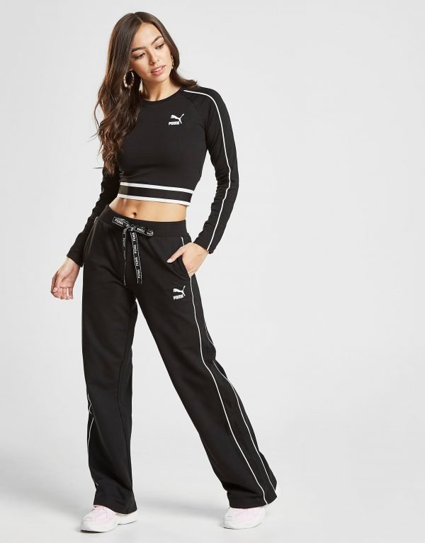 Puma Tape Wide Leg Verryttelyhousut Musta