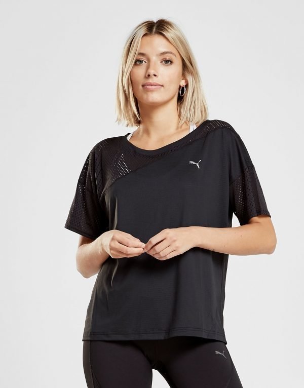 Puma Training Mesh Insert T-Shirt Musta