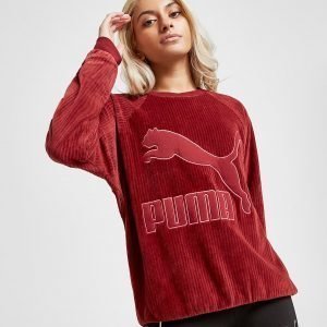 Puma Velvet Rib Crew Sweatshirt Punainen